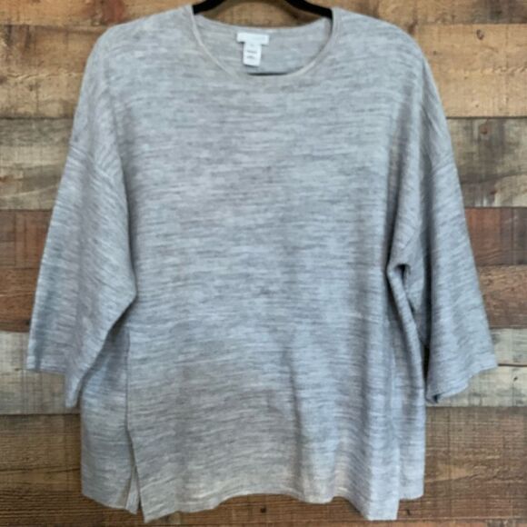 J. Jill Purejill gray pullover top, size small - Picture 1 of 8